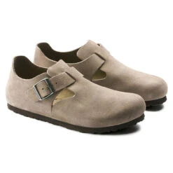 Birkenstock Men's London Suede Leather - Taupe (Regular Width) -Shoe Promotion Store 1010504 pair 96794.1706219174