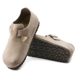 Birkenstock Men's London Suede Leather - Taupe (Regular Width) -Shoe Promotion Store 1010504 sole 78440.1706219189