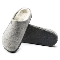 Birkenstock Zermatt Shearling - Light Gray (Narrow Width) -Shoe Promotion Store 1015086 sole 72470.1636035796