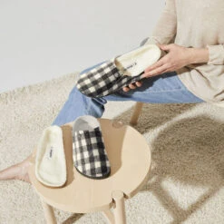 Birkenstock Zermatt Shearling - White Plaid (Narrow Width) -Shoe Promotion Store 1017543 detail 8 68161.1635960068