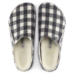 Birkenstock Zermatt Shearling - White Plaid (Narrow Width) -Shoe Promotion Store 1017543 top 04985.1635960062