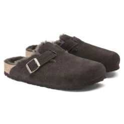 Birkenstock Boston Shearling - Mocha (Narrow Width) -Shoe Promotion Store 1020529 pair 13075.1636043578