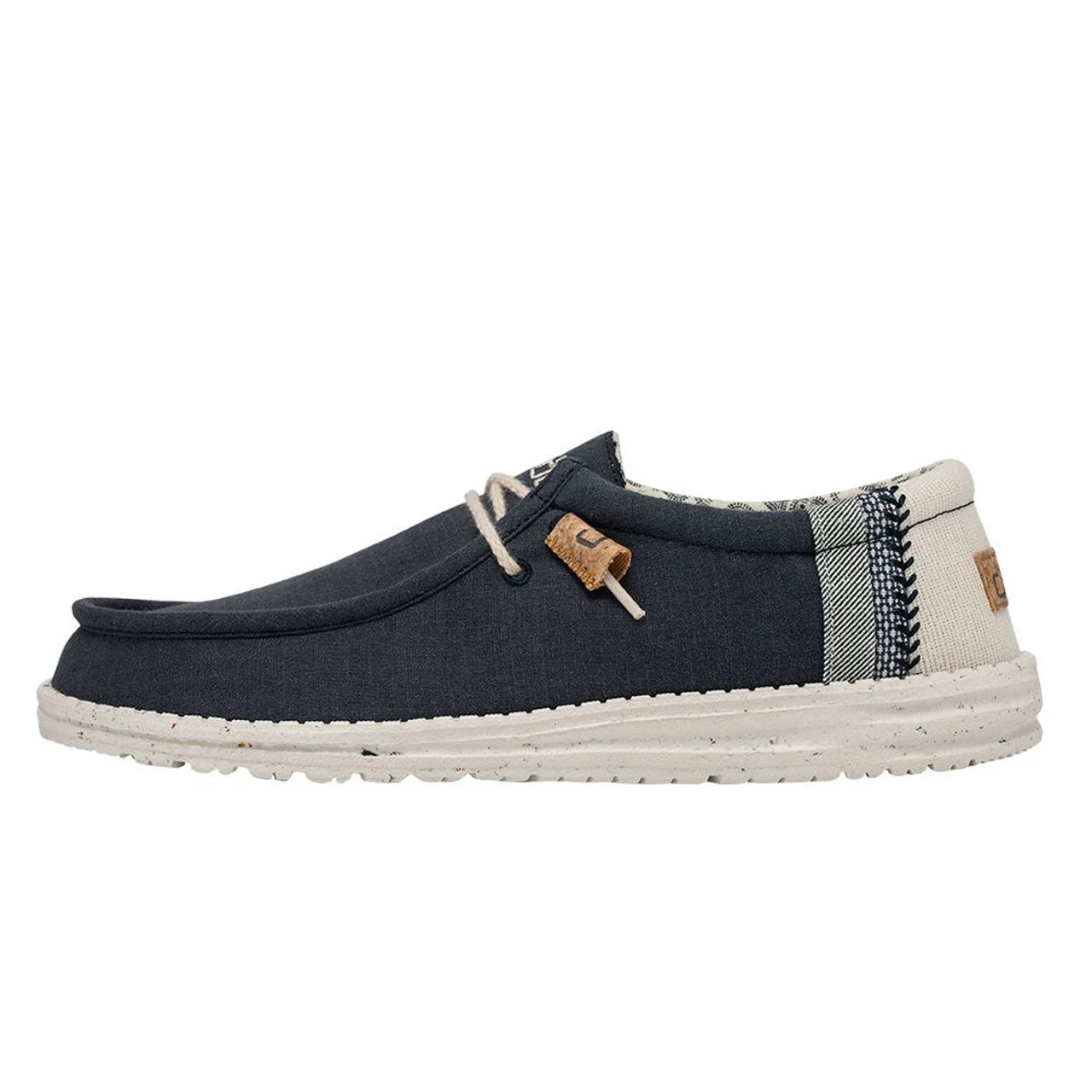 Hey Dude Men's Wally Break Stitch - Natural Navy 1 Hey Dude Men's Wally Break Stitch - Natural Navy