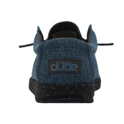 Hey Dude Men's Wally Eco Linen - Eclipse Blue -Shoe Promotion Store 112472771 WALLY ECO LINEN ECLIPSE BLUE LEFT 5 60374.1666902187