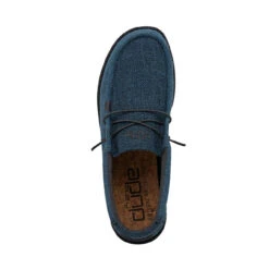 Hey Dude Men's Wally Eco Linen - Eclipse Blue -Shoe Promotion Store 112472771 WALLY ECO LINEN ECLIPSE BLUE LEFT 6 76633.1666902156