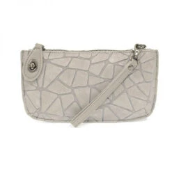 Joy Susan Geo Crossbody Wristlet Clutch - Grey