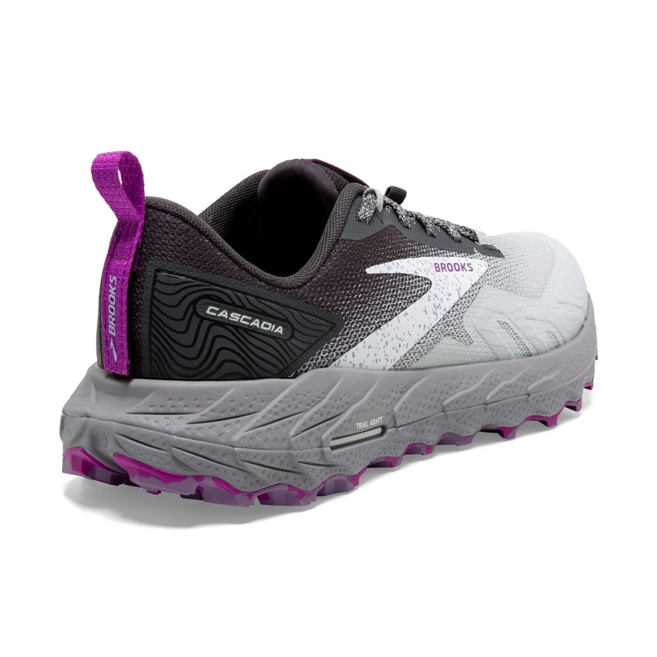 Brooks Women's Cascadia 17 - Oyster / Blackened Pearl / Purple 4 Brooks Women's Cascadia 17 - Oyster / Blackened Pearl / Purple - Image 4