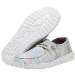 Hey Dude Women's Wendy Sox - Aurora White -Shoe Promotion Store 121920214 WENDY SOX AURORA WHITE LEFT 3 63983.1662042716