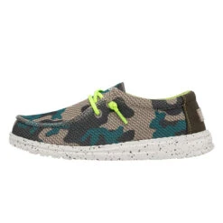Hey Dude Youth Wally Sox - Taupe Camo
