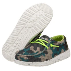 Hey Dude Youth Wally Sox - Taupe Camo -Shoe Promotion Store 130137034 WALLY YOUTH SOX TAPUE CAMO LEFT 3 68631.1654718453
