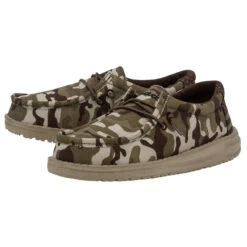 Hey Dude Youth Wally - Camo Flag -Shoe Promotion Store 130137037 WALLY YOUTH CAMO FLAG LEFT 2 49765.1667326285