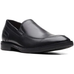 Clarks Men's Un Hugh Step - Black Leather
