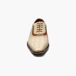 Stacy Adams Men's Riccardi Plain Toe Oxford - Ivory Multi -Shoe Promotion Store 1 06482.1678300050