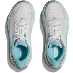 HOKA ONE ONE Women's Clifton 9 - Frost / Rose Gold (Medium Width) -Shoe Promotion Store 1 23468.1719933534