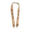Joy Susan Guitar Strap - Natural/Sage Geometric Embroidered