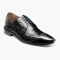 Stacy Adams Men's Fanelli Modified Wingtip Oxford - Black