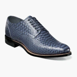 Stacy Adams Men's Madison Plain Toe Oxford - Blue Anaconda