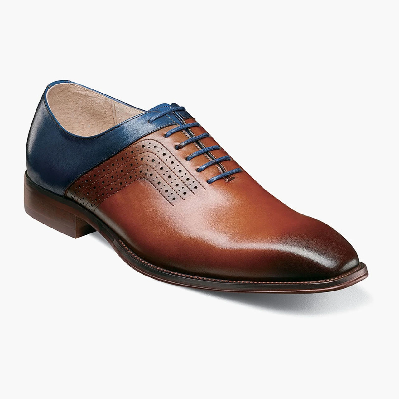 Stacy Adams Men's Halloway Plain Toe Oxford - Cognac Multi 1 Stacy Adams Men's Halloway Plain Toe Oxford - Cognac Multi
