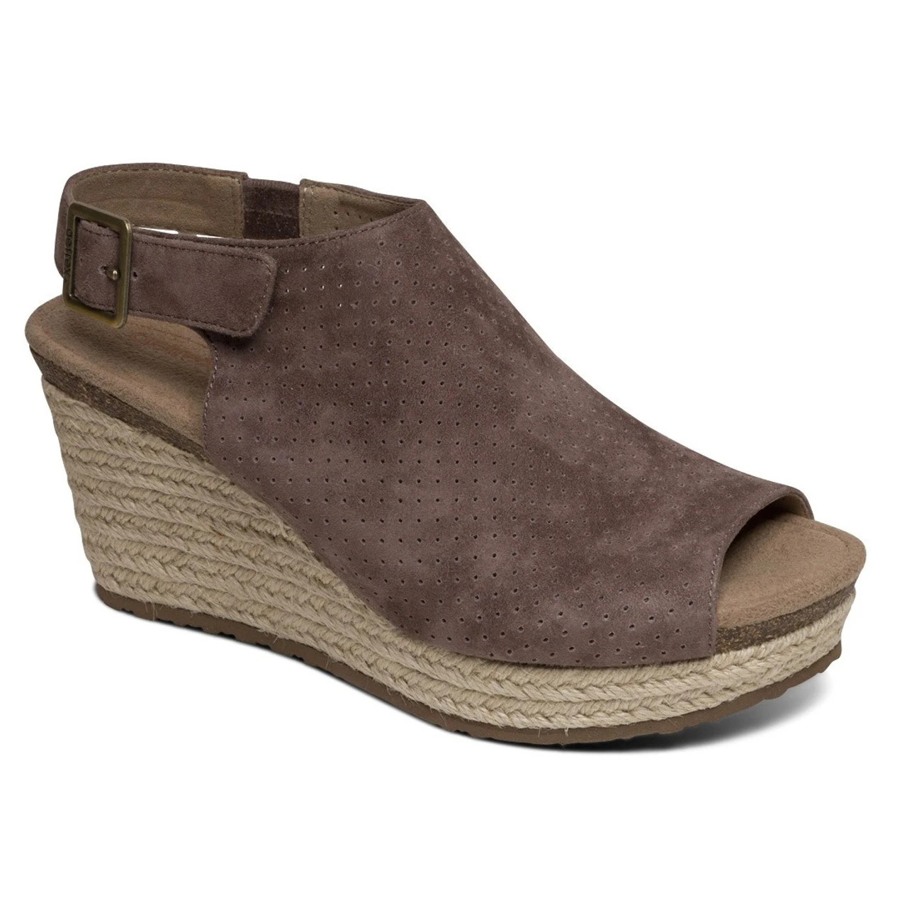 Aetrex Women's Sherry Espadrille - Deep Taupe 1 Aetrex Women's Sherry Espadrille - Deep Taupe