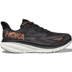 HOKA ONE ONE Women's Clifton 9 - Black / Copper (Wide Width)