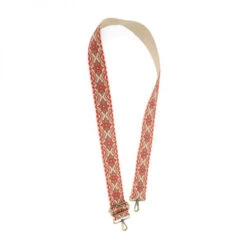 Joy Susan Guitar Strap - Red Embroidered