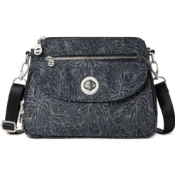Baggallini Calais Crossbody Bag - Midnight Blossom Print