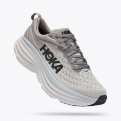 HOKA ONE ONE Men's Bondi 8 - Sharkskin / Harbor Mist (Medium Width) -Shoe Promotion Store 1 72222.1660323774