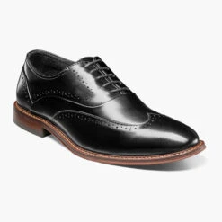 Stacy Adams Men's Macarthur Wingtip Oxford - Black Smooth