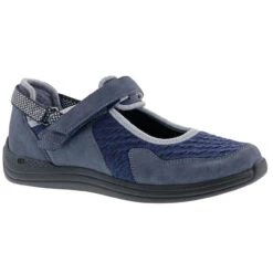 Drew Women's Buttercup Mary Jane - Navy Stretch