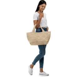 Haute Shore Bobbi Noir Woven Tote - Buff -Shoe Promotion Store 1j 53493.1665084989