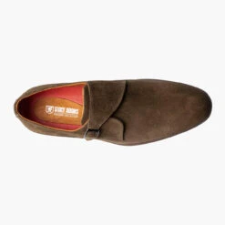 Stacy Adams Men's Taylen Plain Toe Monk Strap - Brown Suede -Shoe Promotion Store 2 05590.1678389627