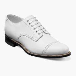 Stacy Adams Men's Madison Cap Toe Oxford - White