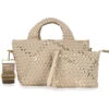 Haute Shore Mark Woven Tote - Buff