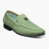 Stacy Adams Men's Quincy Moc Toe Bit Slip-On - Pistachio Suede