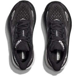HOKA ONE ONE Women's Clifton 9 - Black / White (Medium Width) -Shoe Promotion Store 2 31045.1675202044
