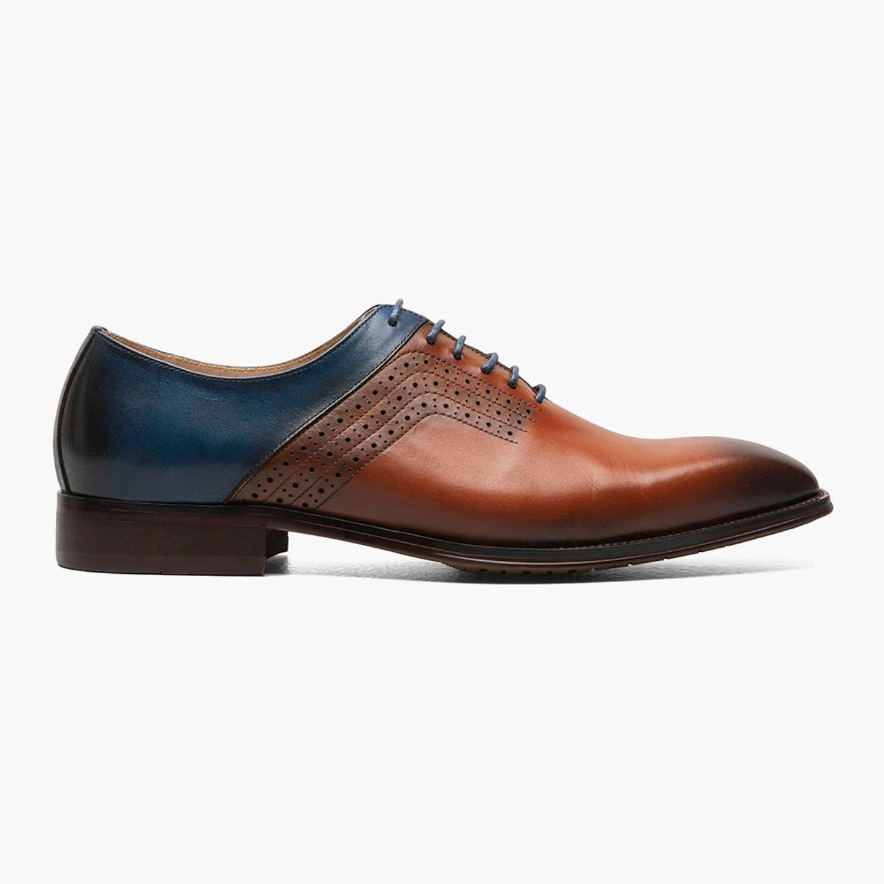 Stacy Adams Men's Halloway Plain Toe Oxford - Cognac Multi 2 Stacy Adams Men's Halloway Plain Toe Oxford - Cognac Multi - Image 2
