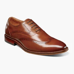 Stacy Adams Men's Macarthur Wingtip Oxford - Cognac