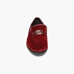 Stacy Adams Men's Valet Leather Sole Velour Bit Loafer - Burgundy -Shoe Promotion Store 3 25874.1677775969