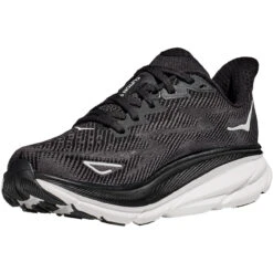 HOKA ONE ONE Women's Clifton 9 - Black / White (Medium Width) -Shoe Promotion Store 3 49482.1675201845