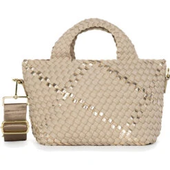 Haute Shore Mark Woven Tote - Buff -Shoe Promotion Store 3 51383.1665167322