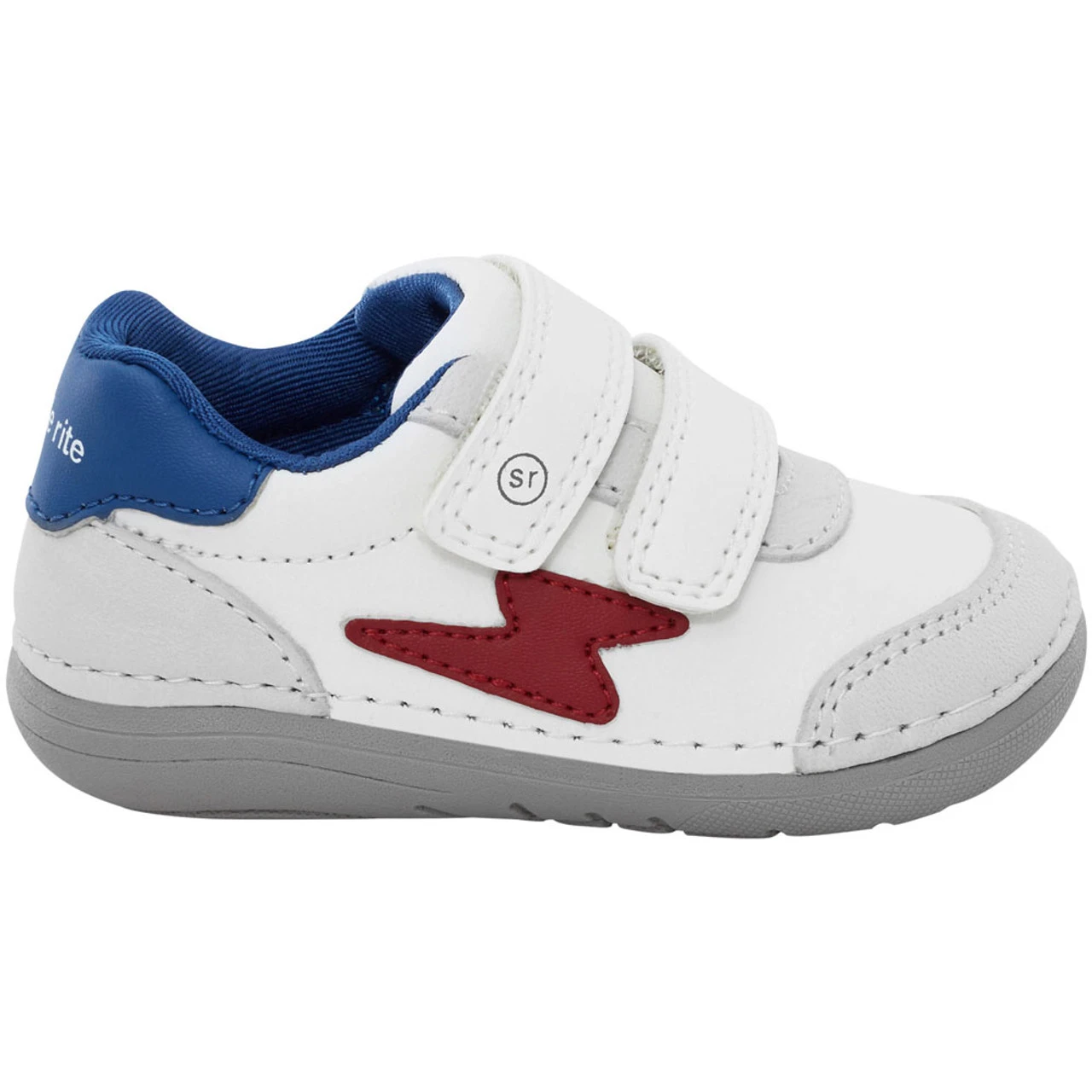 Stride Rite Little Kid's Soft Motion Kennedy Sneaker - White Multi 2 Stride Rite Little Kid's Soft Motion Kennedy Sneaker - White Multi - Image 2