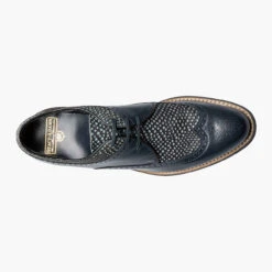 Stacy Adam's Men's Dayton Python Print Wingtip Oxford - Navy -Shoe Promotion Store 3 66709.1677617802