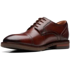 Clarks Men's Un Hugh Cap - Mahogany -Shoe Promotion Store 3 77667.1686944554