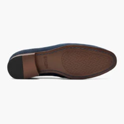 Stacy Adams Men's Wydell Moc Toe Bit Slip-On - Navy Suede -Shoe Promotion Store 3 90705.1678382600