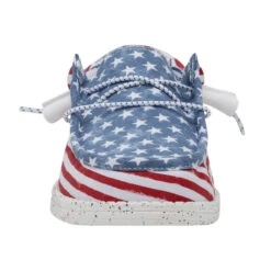 Hey Dude Men's Wally Patriotic - Stars And Stripes -Shoe Promotion Store 40001 9C8 WALLY PATRIOTIC STARS AND STRIPES RIGHT FRONT 94839.1681236356