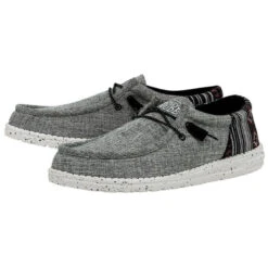 Hey Dude Men's Wally Funk - Jacquard Black Aztec -Shoe Promotion Store 40010 0WI WALLY FUNK JACQUARD BLACK AZTEC LEFT 2 81694.1683743724