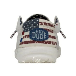 Hey Dude Youth Wally - Off White Patriotic -Shoe Promotion Store 40040 1K1 WALLYYOUTH OFFWHITEPATRIOTIC LEFTBACK 94196.1685993700