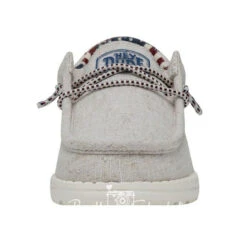 Hey Dude Youth Wally - Off White Patriotic -Shoe Promotion Store 40040 1K1 WALLYYOUTH OFFWHITEPATRIOTIC LEFTFRONT 31898.1685993697