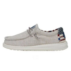 Hey Dude Youth Wally - Off White Patriotic