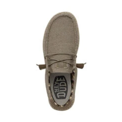 Hey Dude Men's Wally Sox - Beige (Wide Width) -Shoe Promotion Store 40149 205 WALLYSOXWIDE BEIGE LEFTTOP 87737.1689707334